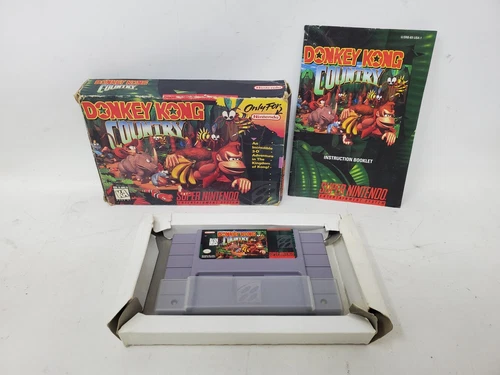 Donkey Kong Country Super Nintendo SNES Game Complete - CIB - Box