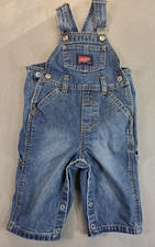 Vintage '05 Old Navy Baby Denim Overalls Carpenter Snap Legs 6-12 Months Y2K