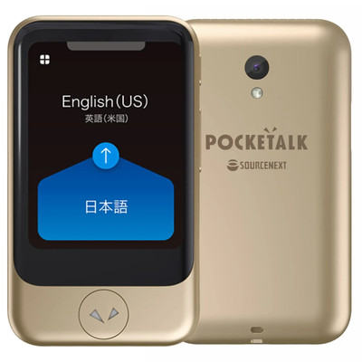 Japan NEU POCKETALK S Übersetzergerät 2 Jahre globale Kommunikation Gold