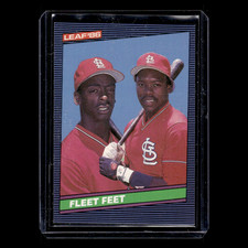 Fleet Feet Willie McGee/Vince Coleman #225 1986 Leaf St. Louis Cardinals Card NM