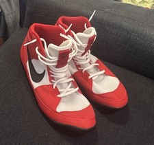 RARE Nike Fury NEW Red White Black Chicago Wrestling Shoes AO2416-601 Size 13.5
