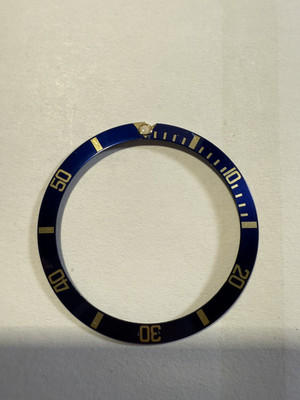 Genuine Rolex Submariner 16803 16613 16808 16618 Flat Blue Insert  “Damage”