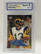 KURT WARNER 1999 #123 Collectors Edge Odyssey GRADED WCG 10 GEM MINT ROOKIE CARD. rookie card picture