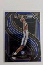 2024-25 Panini Select Adem Bona RC Blue Prizm Premier Level #196 76ers