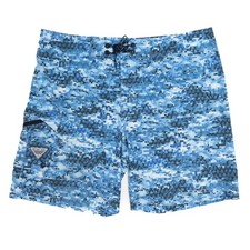 Columbia PFG Offshore Boardshorts Mens 40 Blue Fishing Camo Swim Outdoor Boating