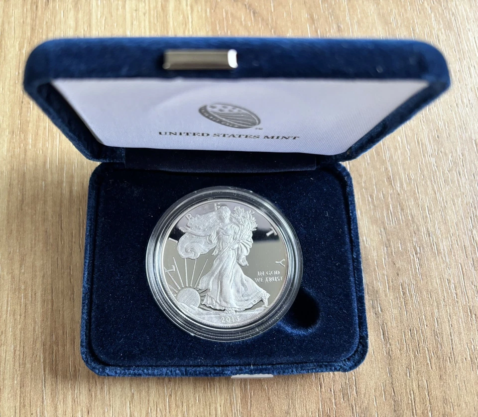 2013-W Silver American Eagle, 1 oz. Proof/PP, in Box & COA - Jahrgang 2013 - Bild 2 von 4