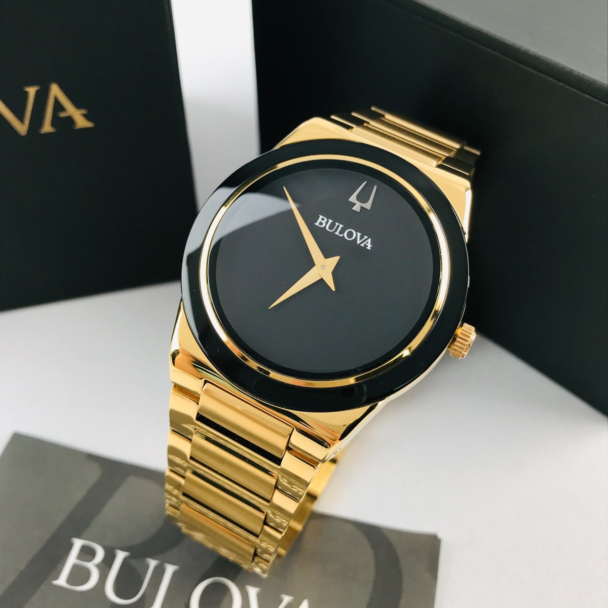 Bulova Millennia Quartz Black Dial Men's Watch 97A183 for sale