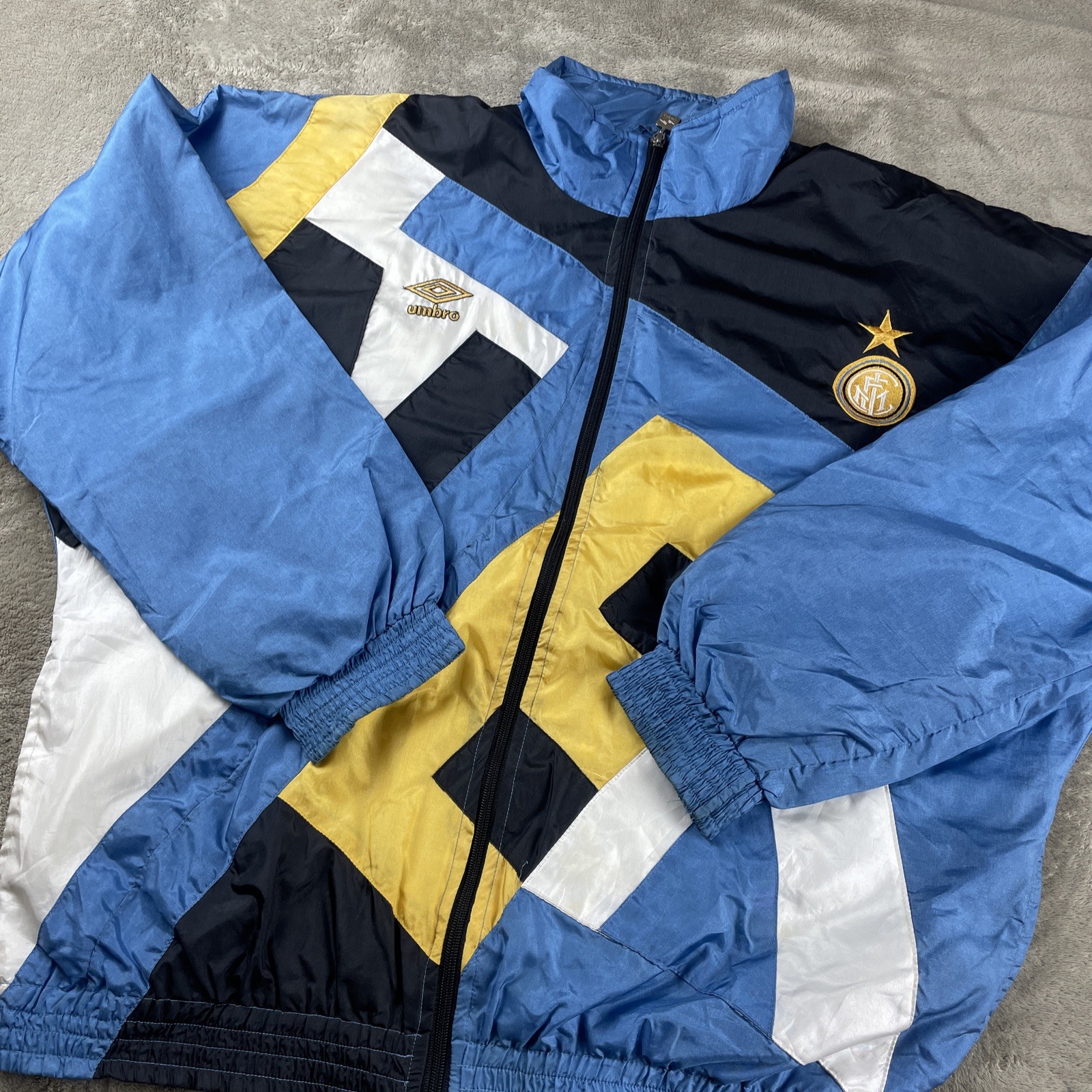 VTG Umbro Inter Milan 1991-92 Jacket Windbreaker Vintage Men’s Medium Oversized image 6