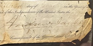 US President Andrew Jackson *SIGNED* Document Beckett Authentic