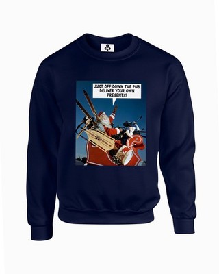 Just Off Down The Pub Weihnachtspullover Fun Santa Meme Xmas Sweatshirt