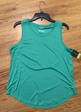 Tek Gear Dry Tek Green Tank Top Athletic Womens Sz L Polyester Round Neck NWT