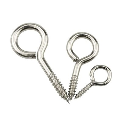 20xRound End Screw Hooks Screw-in Hanger for Home Office Hanging Plants M3/M4/M5