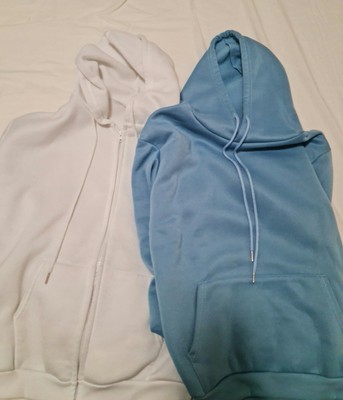 2 Girls Sky And White Sweatshirts Winter Winter Winter Warm Fleece Sweatshirt Size S