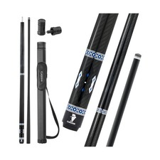 Carbon Fiber Pool Cue Stick with Case, 2pieces 58inch Low Deflection Professi...
