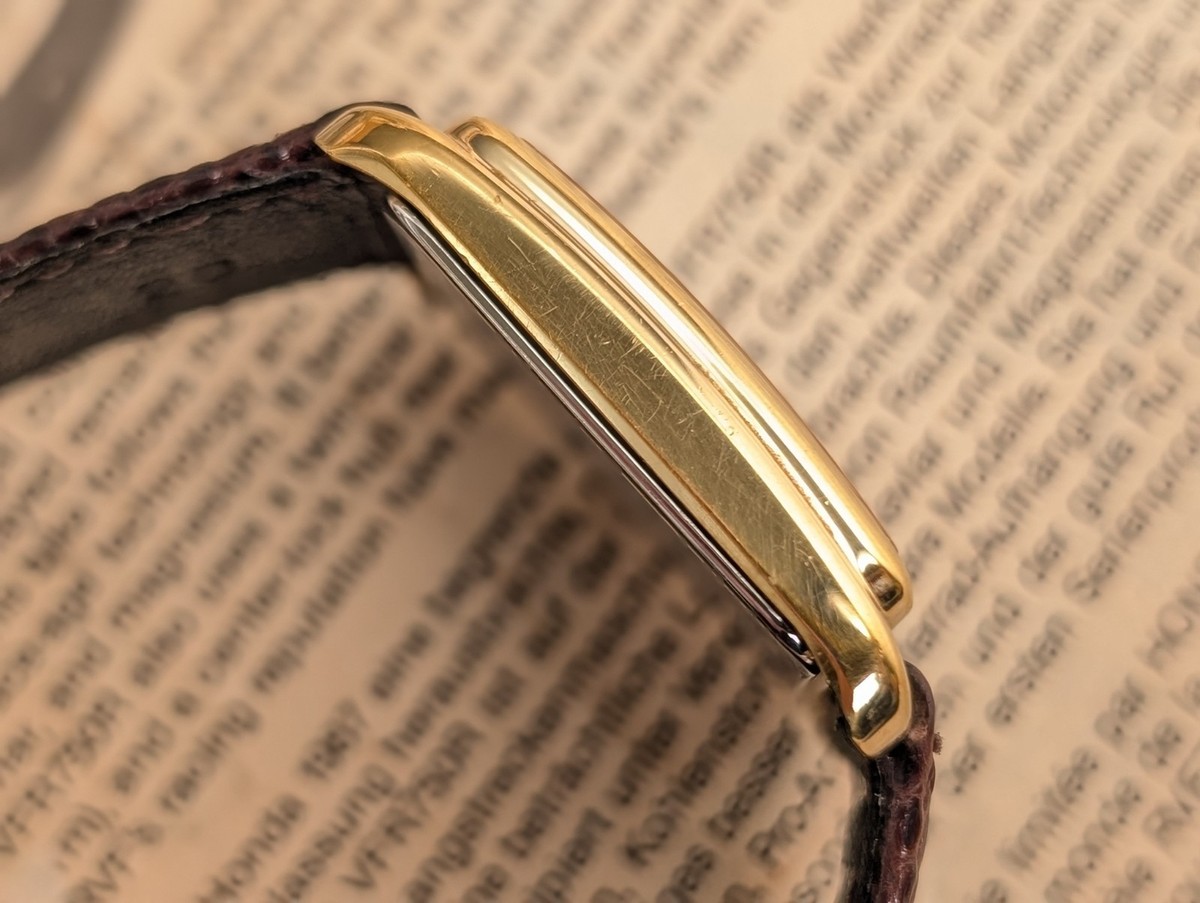 ハミルトン レジスタード エディション 腕時計 6212 ローマン デイト Hamilton Registered Edition 6212 Gold Roman Dial Date Quartz Men's