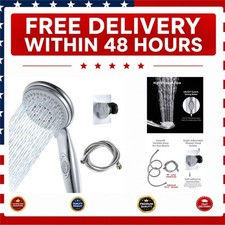 RV Handheld Shower Head Kit 5 Spray Chrome 60 in Hose On Off Switch