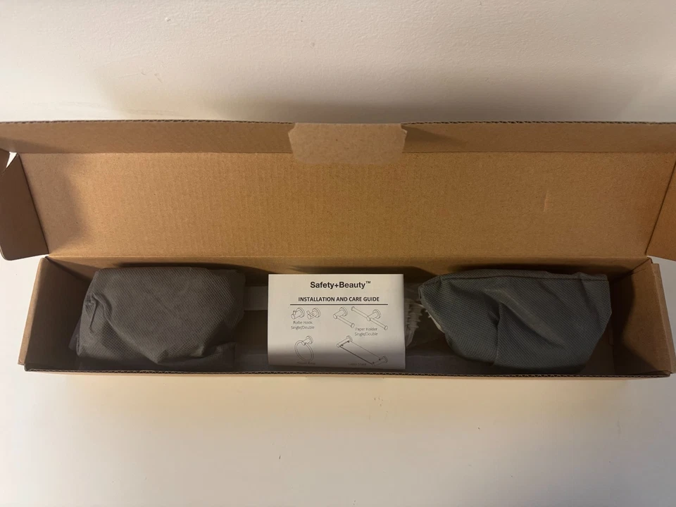 Toallero individual de 24 pulgadas para baño o cocina, capacidad de carga de 15 libras negro Foto 3 de 4