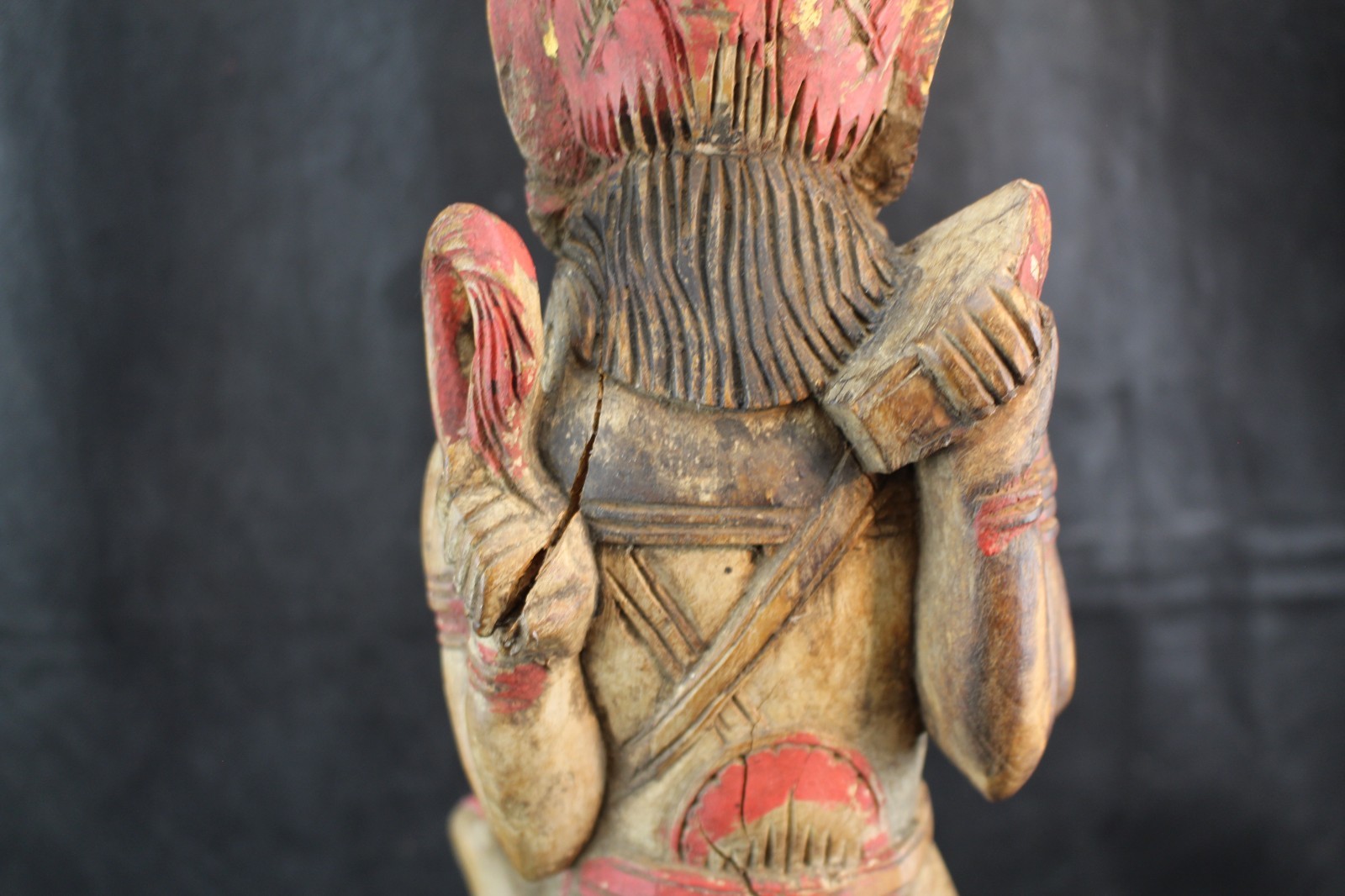 Bali Indonesian Wood Hand Carved Statue-Shiva & Nandi Balinese Hinduism