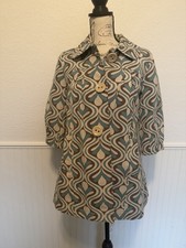 DKNY Women  s Retro Jacket Small 3/4 Sleeve Button Front Casual Career Chic