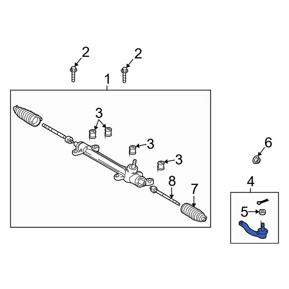 For Toyota Corolla 2009-2019 Toyota 4504609600 Outer Steering Tie Rod End Foto 4 de 4