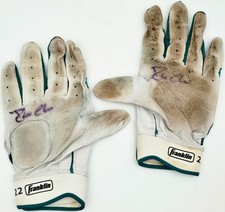 Robinson Cano Signed White & Teal Franklin Game Used Batting Gloves Mariners