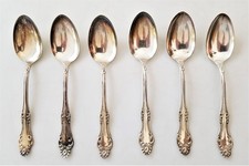 1881 antique ROGERS SILVERPLATE FLATWARE CARLTON 6pc TEASPOONS