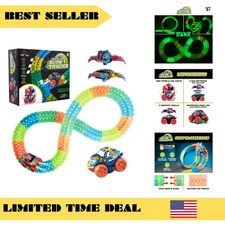 USA Toyz Zero-G Glow Race Track for Kids- 210pcs