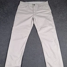 Faherty Reserve Men's Movement 5 Pocket Stretch Fossil Trouser Pant Size 36x32