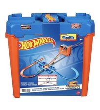 Hot Wheels Bahn Track Builder, Autorennbahn Bauset für Hot Wheels Autos, inkl. 2
