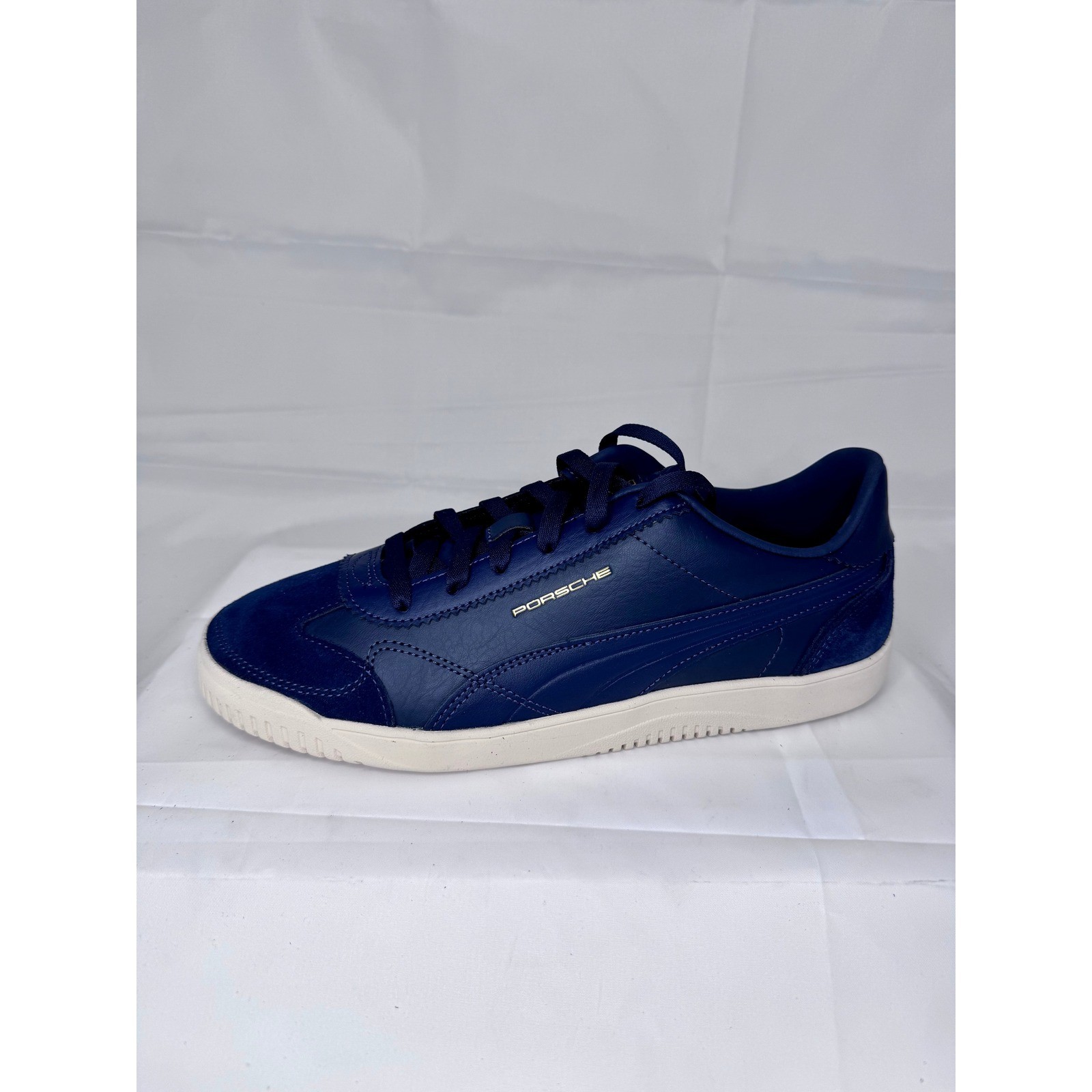 Puma Porsche Club 5v5 Lux Navy Blue Leather Sneakers 309279-02 Mens 10