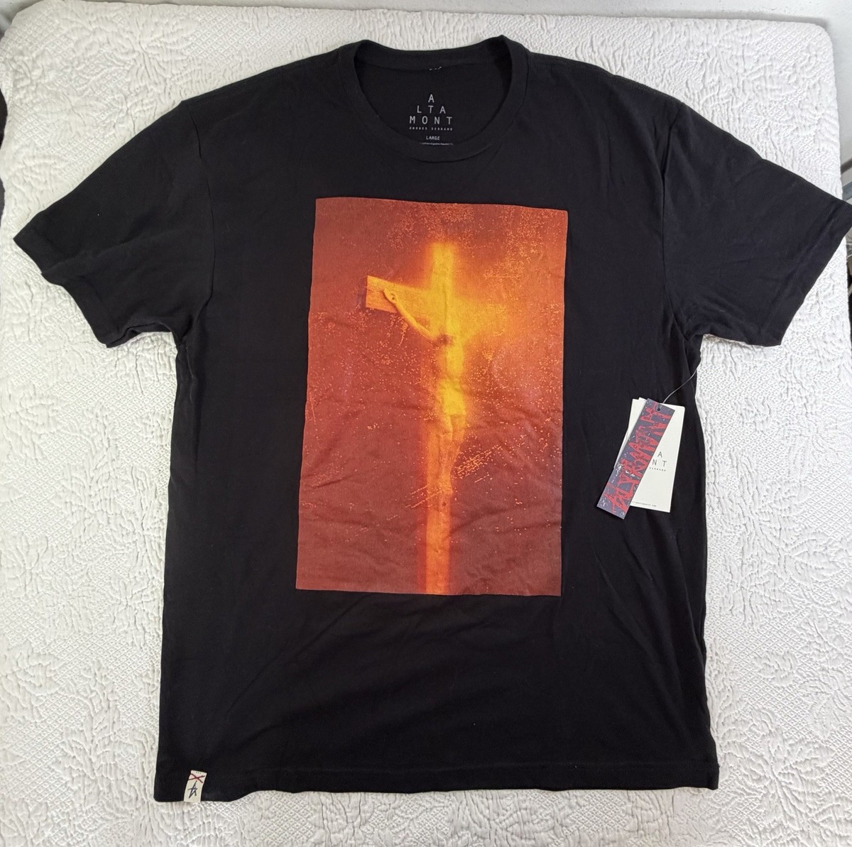 Altamont Andres Serrano Piss Christ Tee Black T-Shirt Rare