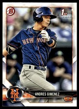 Andres Gimenez 2018 Bowman #BCP72 Mets MLB READ FREE SHIPPING AutographDen