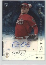 2014 Bowman Sterling Rookie Blue Refractor 23/25 Chris Owings #BSRA-CO Auto 5h9