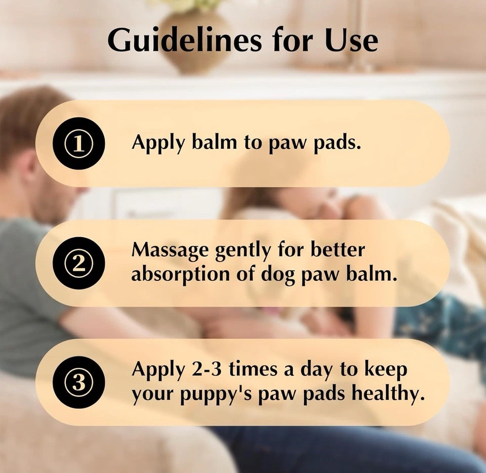 Bálsamo para patas de perro seguro para lamer totalmente natural para perros y gatos | Paquete de 2 almohadillas para patas de perro bálsamo para patas Foto 2 de 4