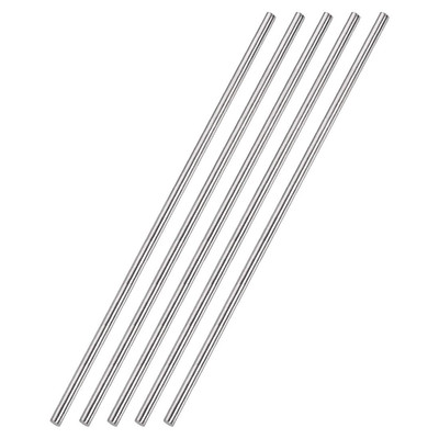Uxcell 4Mm X 300Mm 304 Stainless Steel Solid round Rod for DIY Craft - 5Pcs