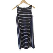 Banana Republic Striped Sleeveless Dress Size 4 Navy Cream
