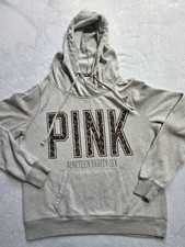Victoria's Secret PINK Leopard 1986 Gray Hoodie Women's Medium