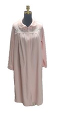 Fundamentals Sears Night Gown Size L Pink Embroidered Long Sleeves NWT