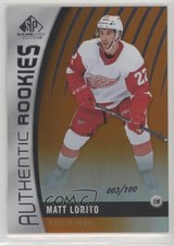 2017-18 SP Game Used Authentic Rookies Orange Rainbow 3/100 Matt Lorito #166 z3a