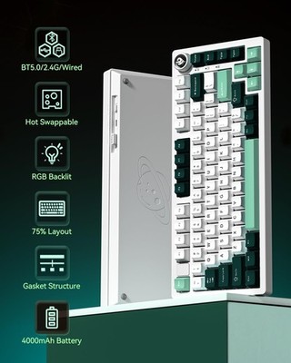 LEOBOG HI75C Pro Gaming Keyboard, RGB Backlit PRO, Green | eBay