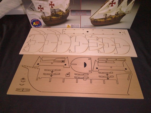 NEW Mantua Model Pinta Wood Ship Boat Scale:1/50 Inch: 22.44" Kit #775 - Afbeelding 2 van 12
