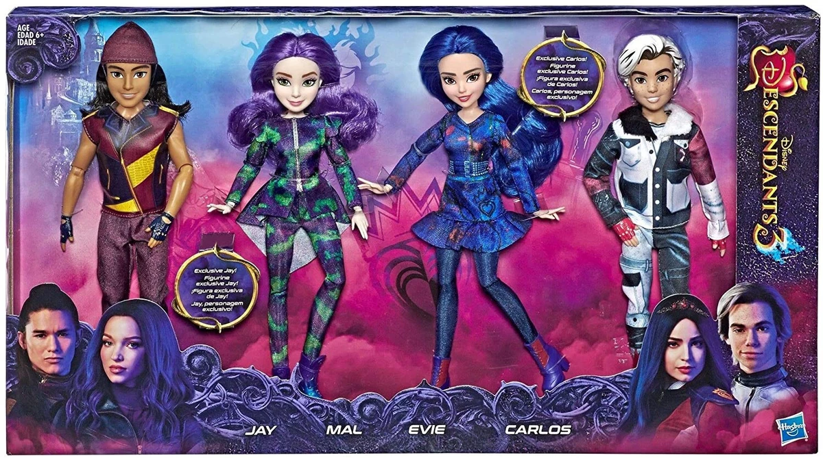 Disney Descendants Isle of the Lost Collection, 4 Pack Of Dolls BRAND NEW