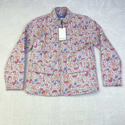 Bagatelle Collection Floral Print Full Zip Jacket Pockets Lightweight NWT