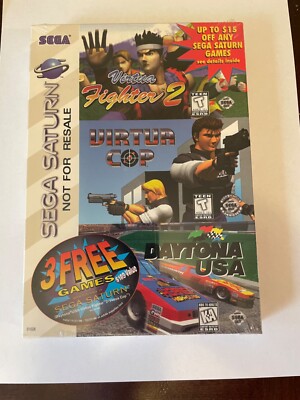Sega Saturn Not For Resale Virtua Fighter 2  Virtua Cop Daytona USA New 3 Games
