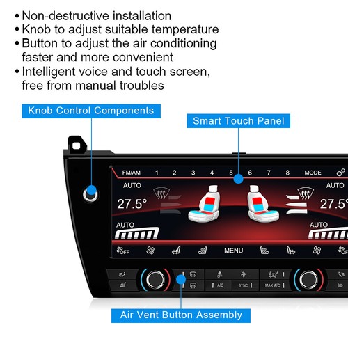 Air Condition Control System 10.25'' Touch Screen Panel For BMW 5 Series 2011-17 - Picture 8 of 12