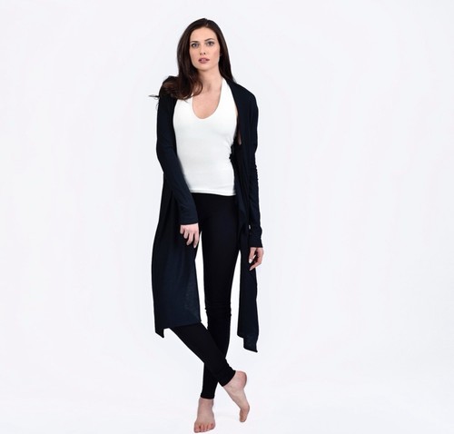 Lilla P NWT oragami wrap top - One Size Travel Black - Picture 4 of 9