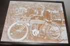 Framed Vintage Harley Davidson Motorcycle Racing Man Cave Decor Poster Print #1 — photo 2