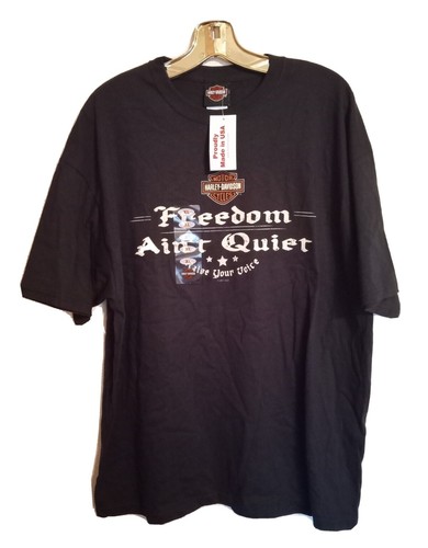 HARLEY DAVIDSON SHIRT MENS “FREEDOM AINT QUIET” SIZE XL BLACK NWT