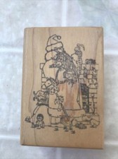 Vintage Old World Santa Checking his List Rubber Stamp by IMAGE ENCORE