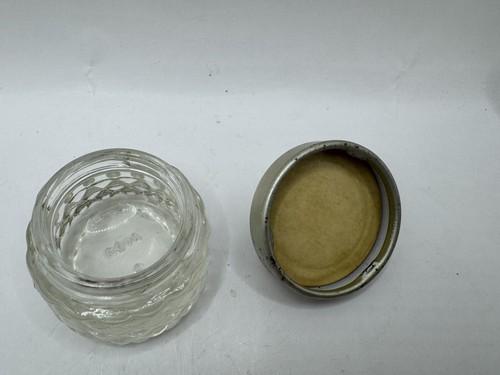 Vintage Beutel Glas Knopf Kunst Schmuckschatulle Avon OOAK Perlmutt Strass - Bild 7 von 8